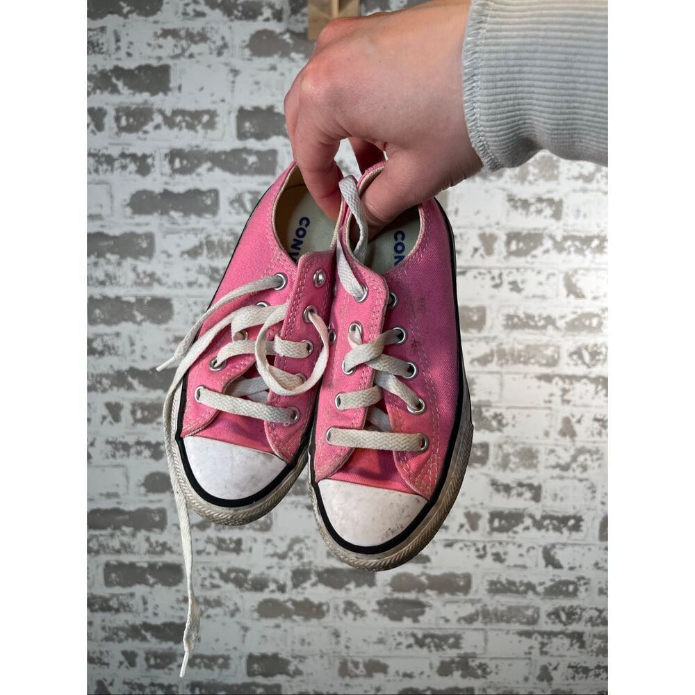 Converse | kids pink lace up shoes youth 11